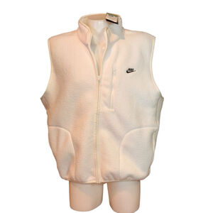Men's Nike Cream Full Zip Fleece Vest XL